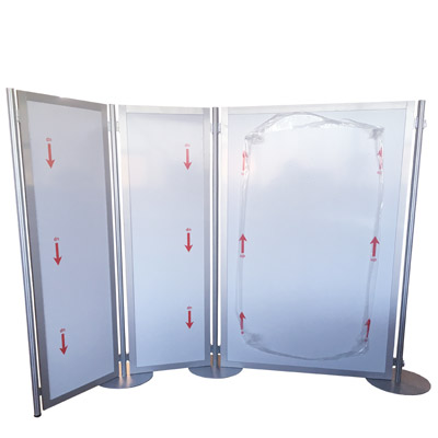 Systemstellwand magnetische Stellwand mit Tellerfuß